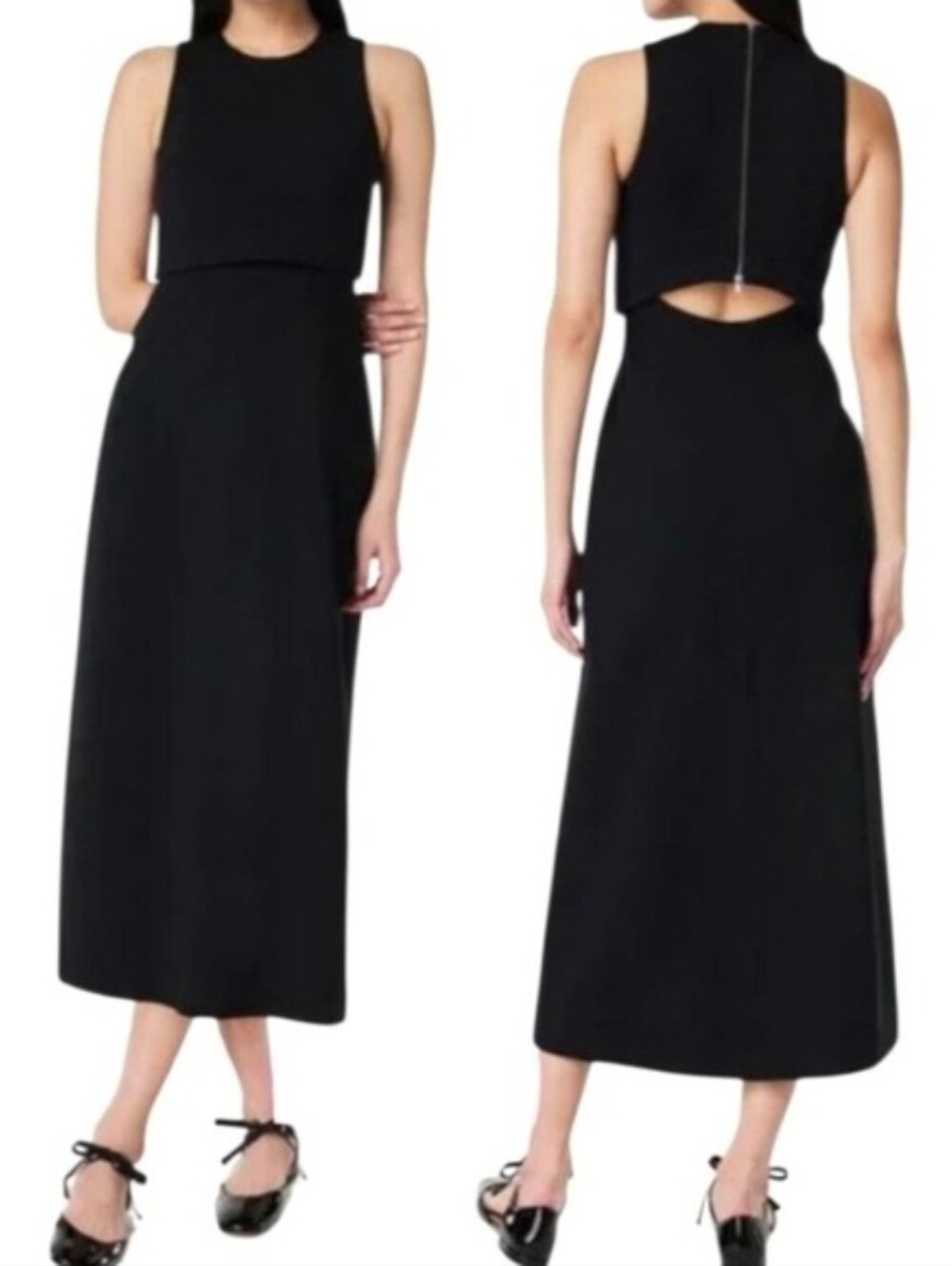 Spanx The Perfect Overlay Cut Outback Ponte Dress